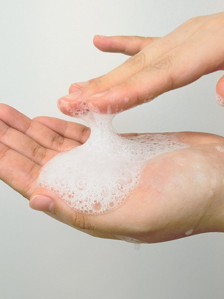 RealE Foam Cleanser — in use